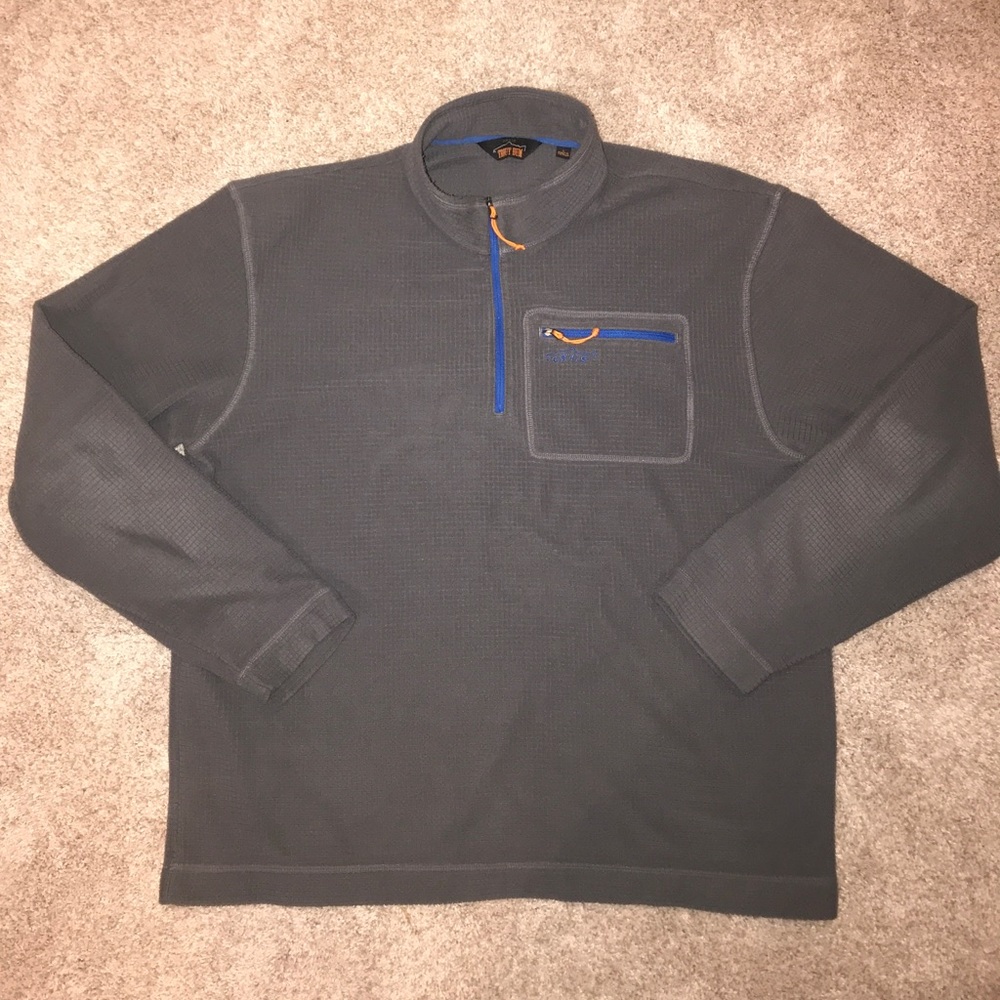 ORVIS Trout Bum 1/4 Zip Large Grey w Front Pocket